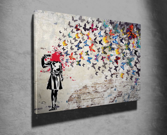 Wallity Lienzo Decorativo Banksy WY51 70 x 100 cm
